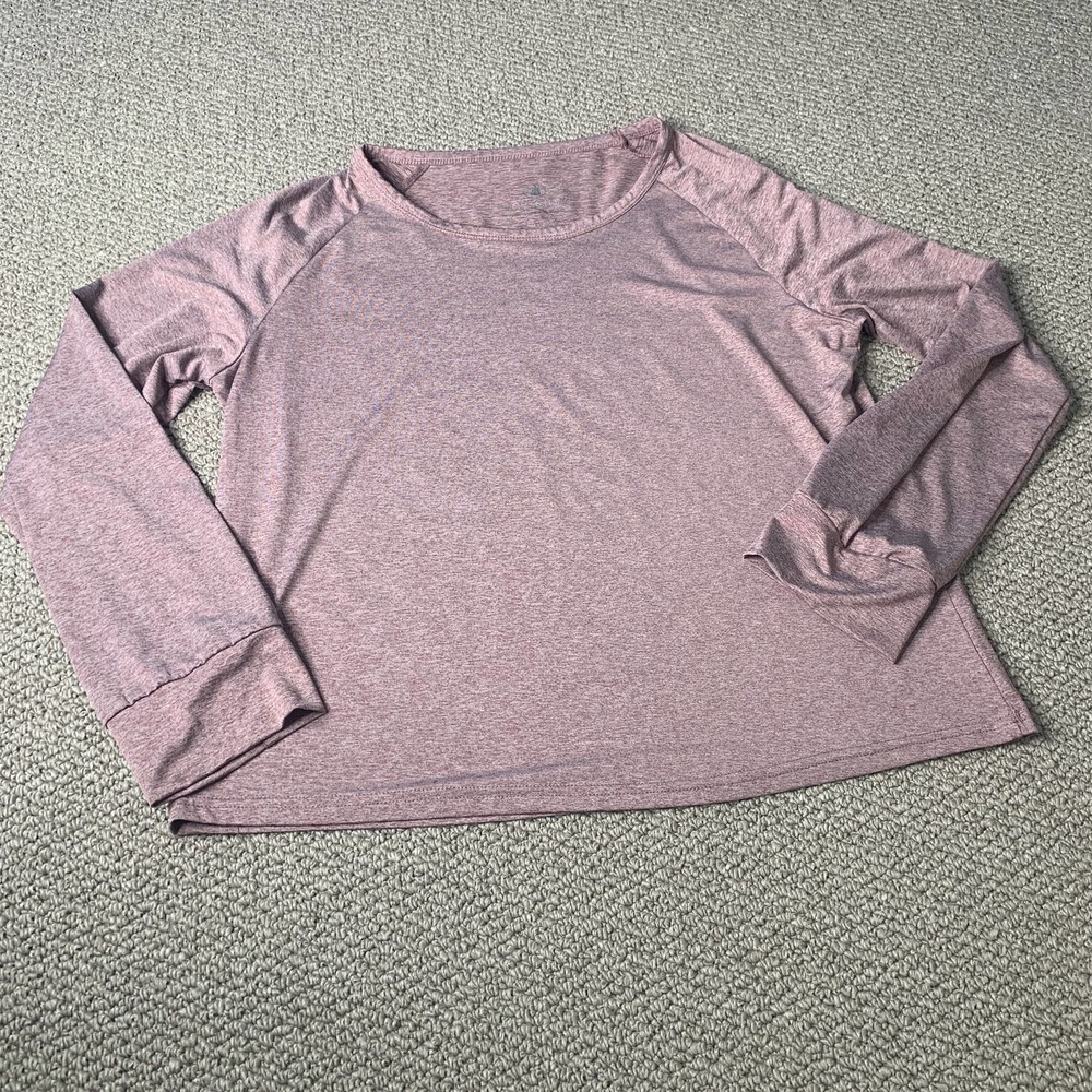 Body Glove Womens T-Shirt Size Large Purple Long Sleeves‎ Thumb Holes Pullover